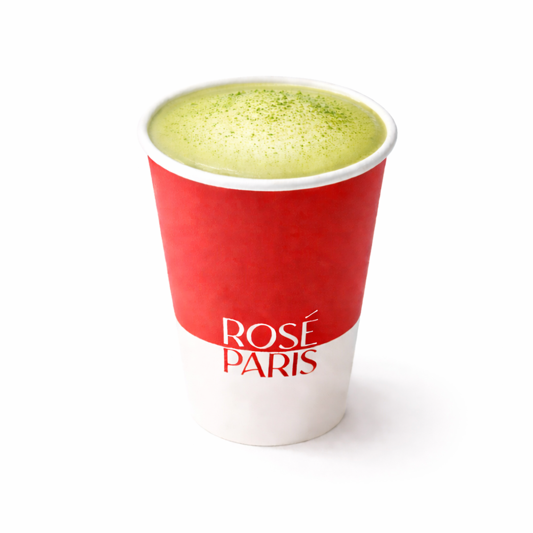 Hot matcha latte
